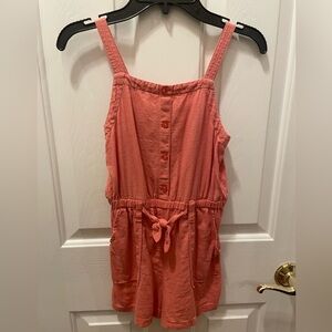 Linen Romper size Medium (8) EUC